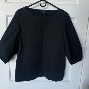 COS boatneck tunic / boxy cotton top with split sleeve